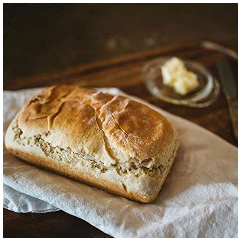 KitchenCraft Living Nostalgia Large Metal Bread Bin, 34 x 21.5 x 25 cm In Cream