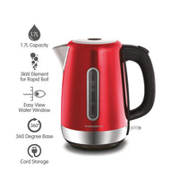 Morphy Richards Equip Jug Kettle Stainless Steel 3000 W 1.7 Litres - Red
