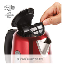 Morphy Richards Equip Jug Kettle Stainless Steel 3000 W 1.7 Litres - Red