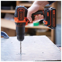 Black & Decker 18V Cordless 2 Gear Hammer Drill With 1.5 Ah Lithium-Ion Battery And 400mA Charger With Kitbox - Orange/Black