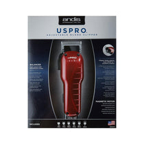 Andis US Pro Adjustable Blade Hair Clipper Plug Super Taper - Red