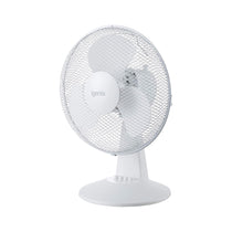 Igenix 12 Inch Portable Desk Fan 3 Speed Quiet Oscillating Metal/Plastic 35 W - White