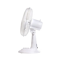 Igenix 12 Inch Portable Desk Fan 3 Speed Quiet Oscillating Metal/Plastic 35 W - White