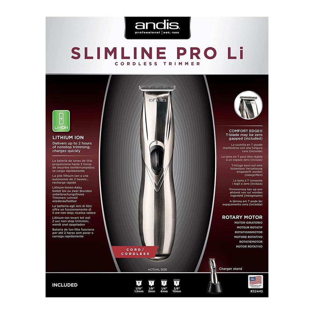 Andis Slimline Pro Li Cordless Lithium Cordless Rechargeable Hair Trimmer D8