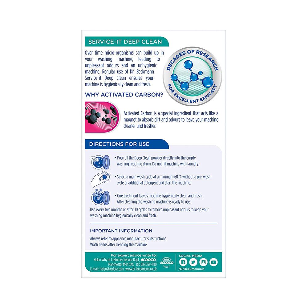 Dr. Beckmann Service it Deep Clean 250g Washing Machine Cleaner
