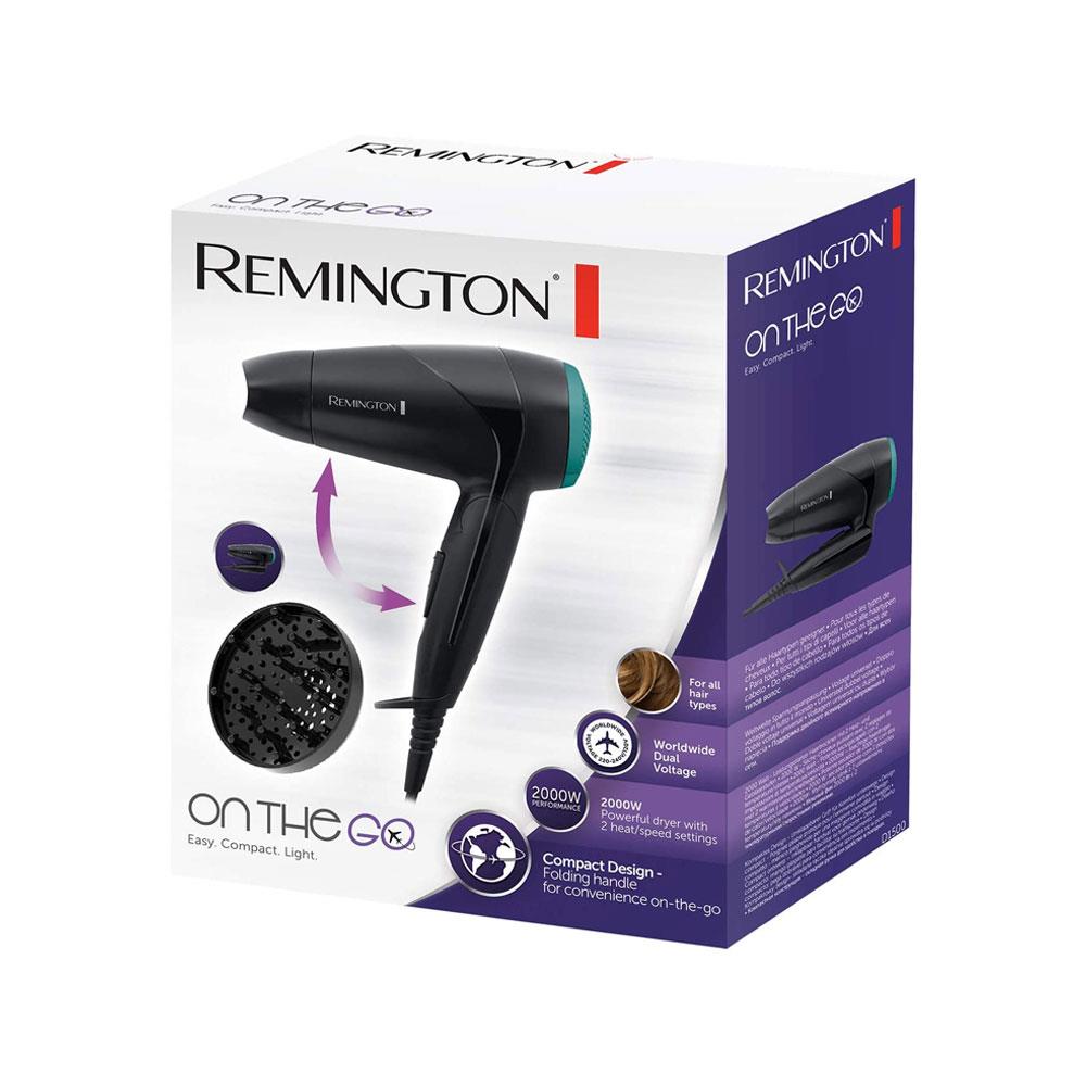 Remington On The Go Folding Travel Hair Dryer 2000 W - Black