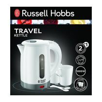 Russell Hobbs Compact Travel Kettle With Cups/Spoons Plastic 1000 W White