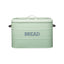 KitchenCraft Living Nostalgia Large Metal Bread Bin, 34 x 21.5 x 25 cm In Sage Green