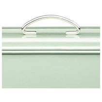 KitchenCraft Living Nostalgia Large Metal Bread Bin, 34 x 21.5 x 25 cm In Sage Green