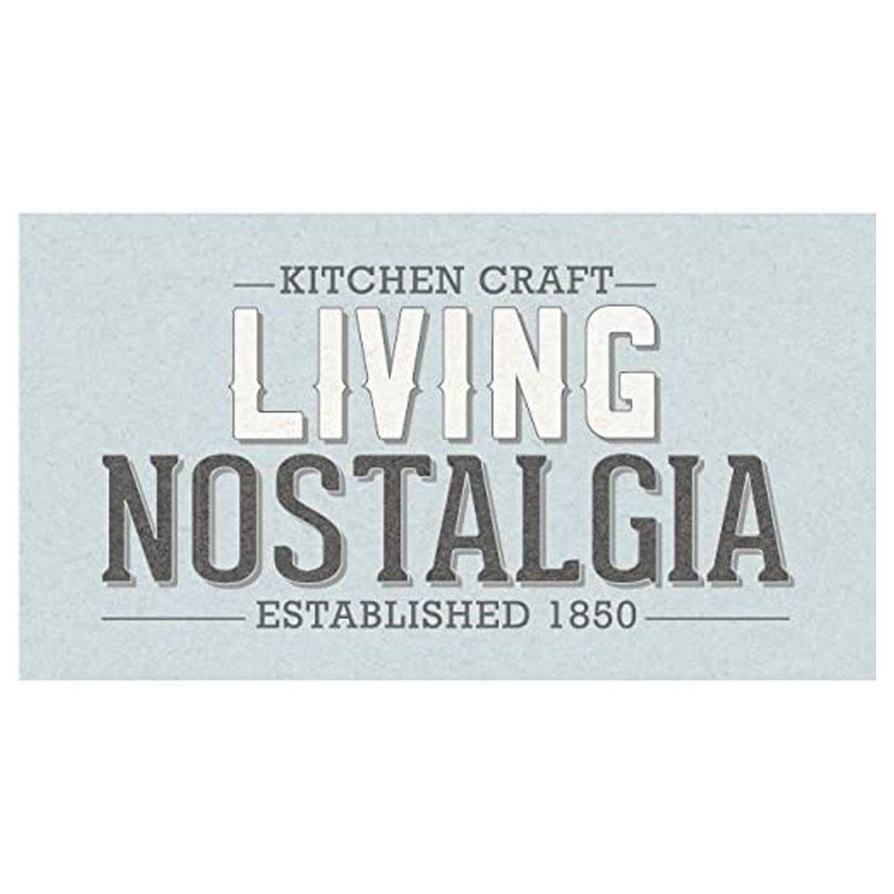 KitchenCraft Living Nostalgia Large Metal Bread Bin, 34 x 21.5 x 25 cm In Sage Green