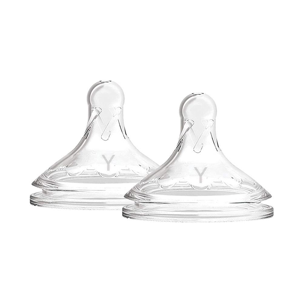 Dr Brown Natural Flow Options + Y Cut Wide Neck Teats - Twin Pack Secondary image