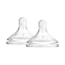 Dr Brown Natural Flow Options + Y Cut Wide Neck Teats - Twin Pack