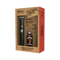 Wahl Beard Trimmer And Beard Oil Gift Set With Attachments - Black