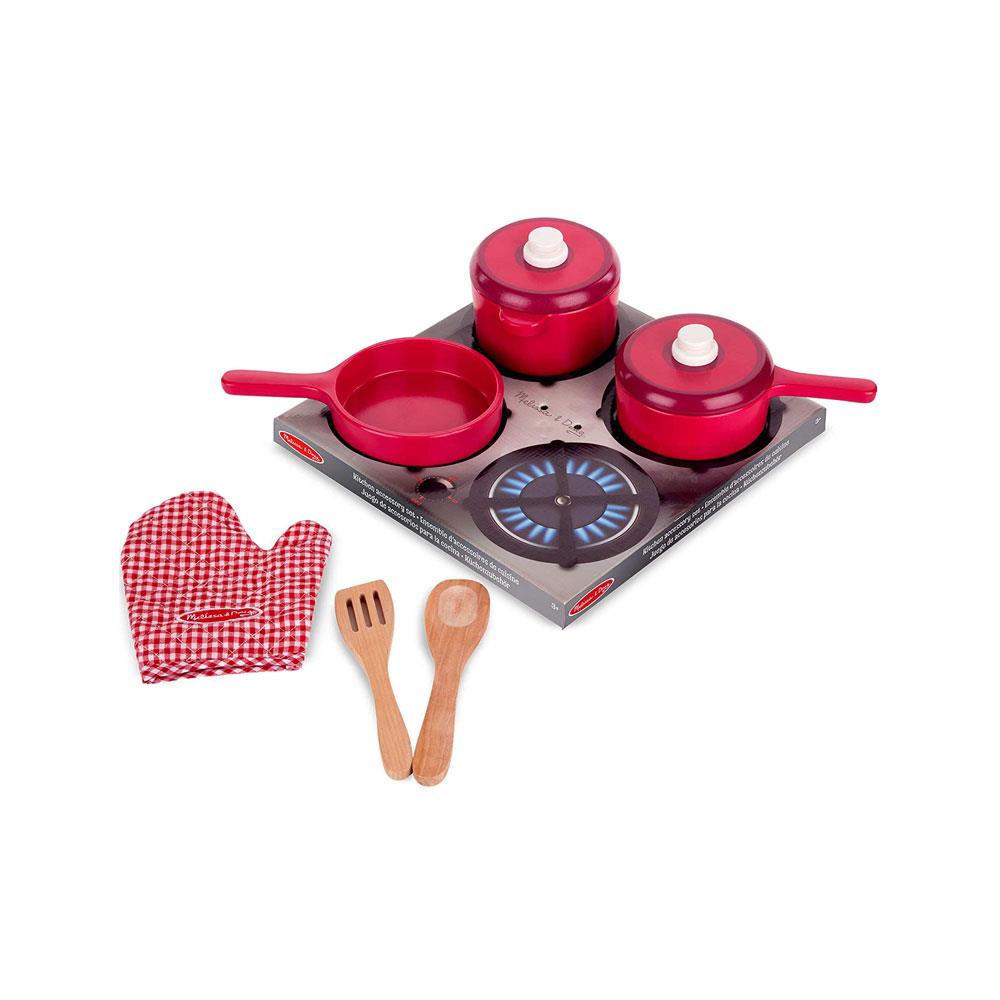 Melissa & Doug Deluxe Wooden Kitchen Accessory Set