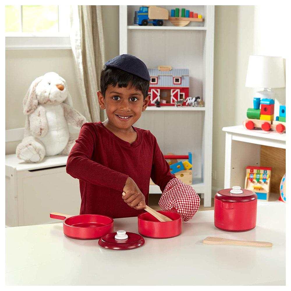 Melissa & Doug Deluxe Wooden Kitchen Accessory Set