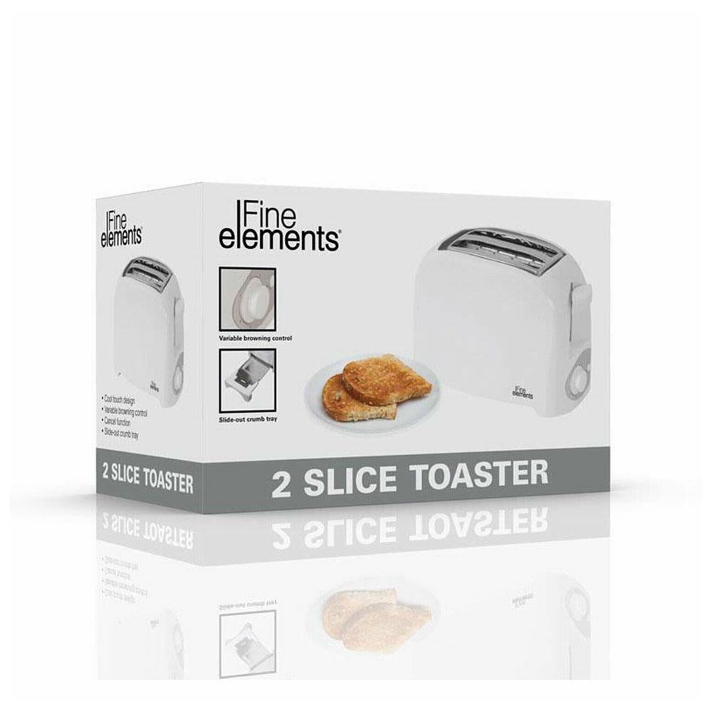 Fine Elements 2 Slice Toaster Plastic 200 W - White SDA15W