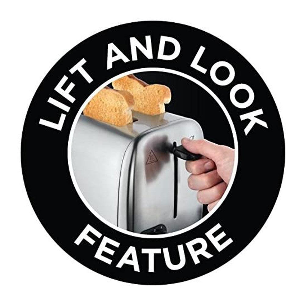 Russell Hobbs 2 Slice Compact Toaster Stylish Brushed In Stainless Steel