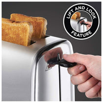 Russell Hobbs 2 Slice Compact Toaster Stylish Brushed In Stainless Steel