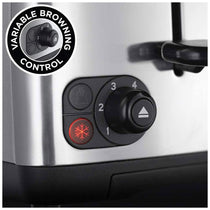 Russell Hobbs 2 Slice Compact Toaster Stylish Brushed In Stainless Steel