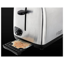 Russell Hobbs 2 Slice Compact Toaster Stylish Brushed In Stainless Steel