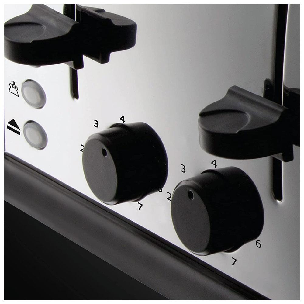 Russell Hobbs Futura 4 Slice Toaster Stainless Steel 1500 W - Silver
