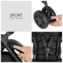 Hauck Sport Stroller Pushchair Lightweigt - Red