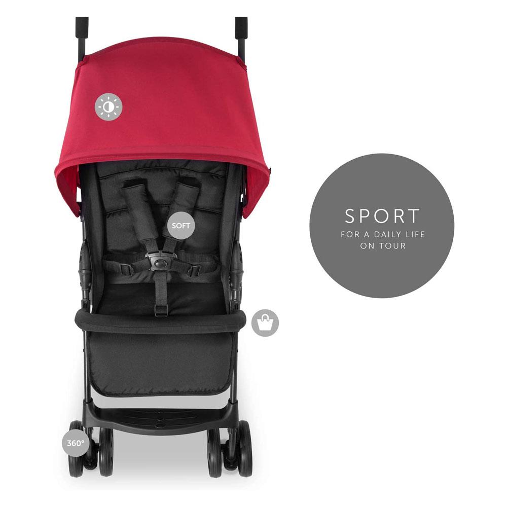Hauck Sport Stroller Pushchair Lightweigt - Red