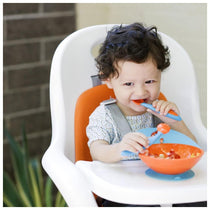 Tomy Boon CATCH Baby Feeding Bowl With Spill Catcher - Orange/Blue