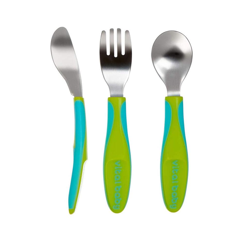 Vital Baby Nourish Big Kid Cutlery Pop 3pk - Blue