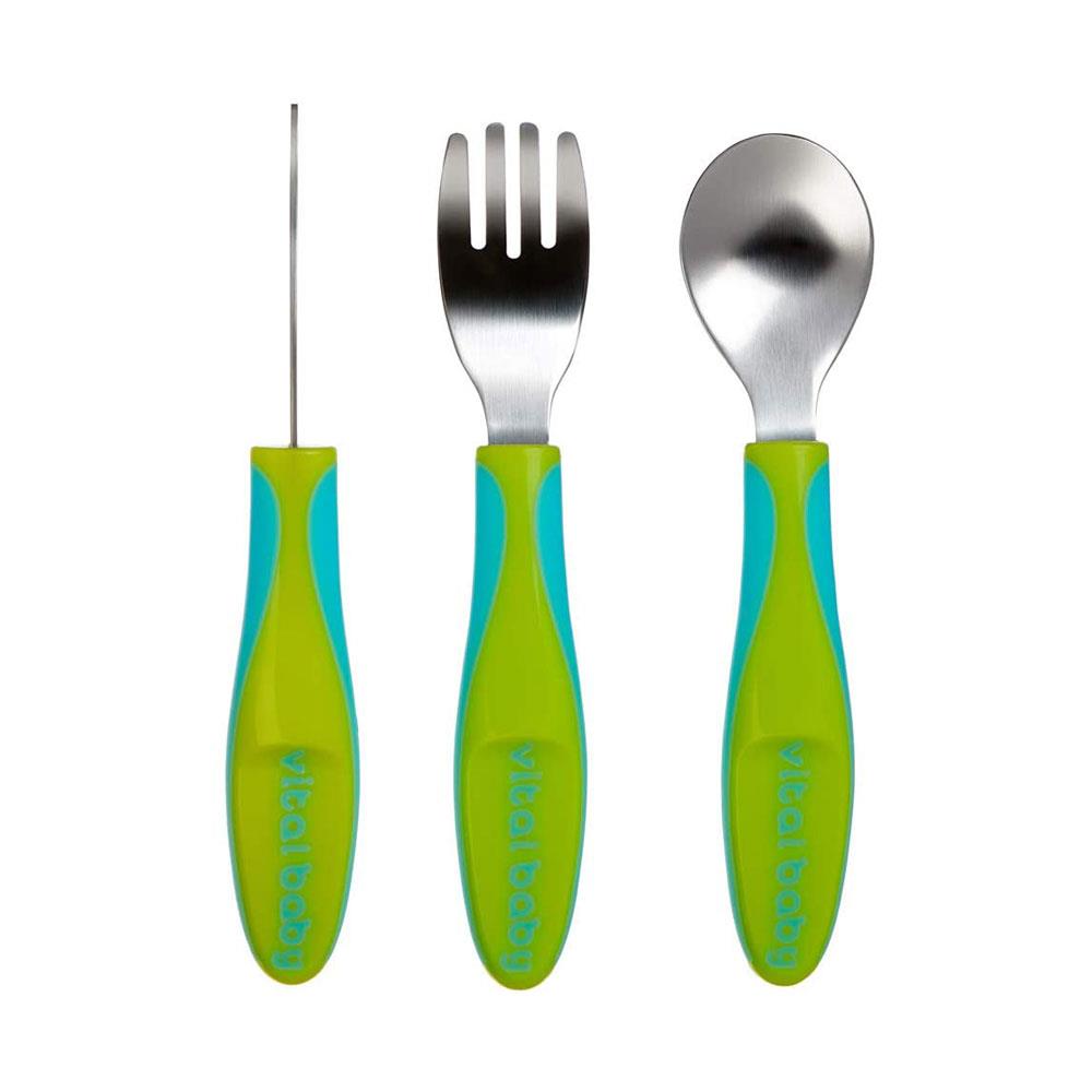 Vital Baby Nourish Big Kid Cutlery Pop 3pk - Blue Secondary image