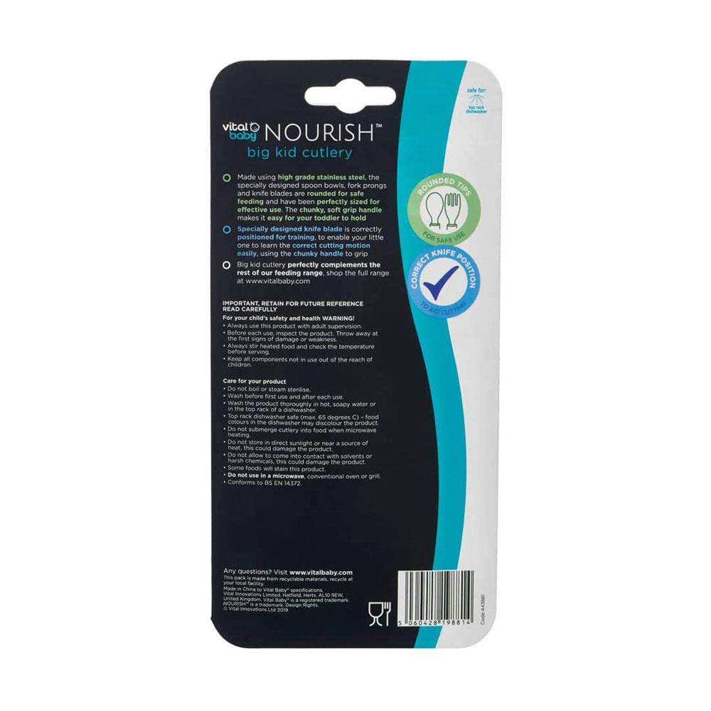 Vital Baby Nourish Big Kid Cutlery Pop 3pk - Blue