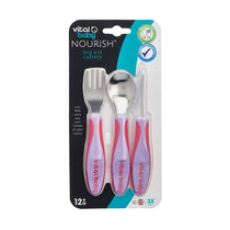 Vital Baby Nourish Big Kid Cutlery Fizz 3pk - Pink