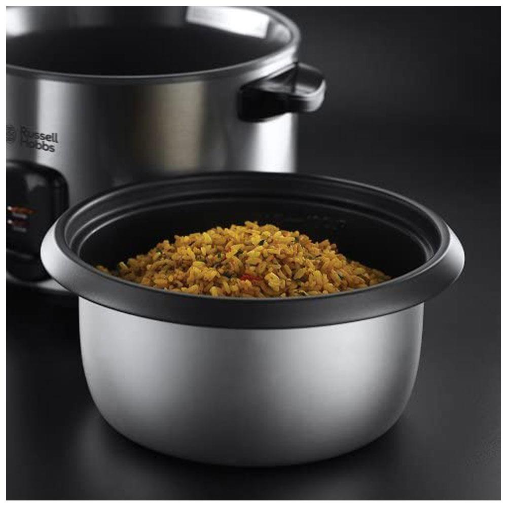 Russell Hobbs Rice Cooker And Steamer Stainless Steel 700 W 1.8 Litres - Silver
