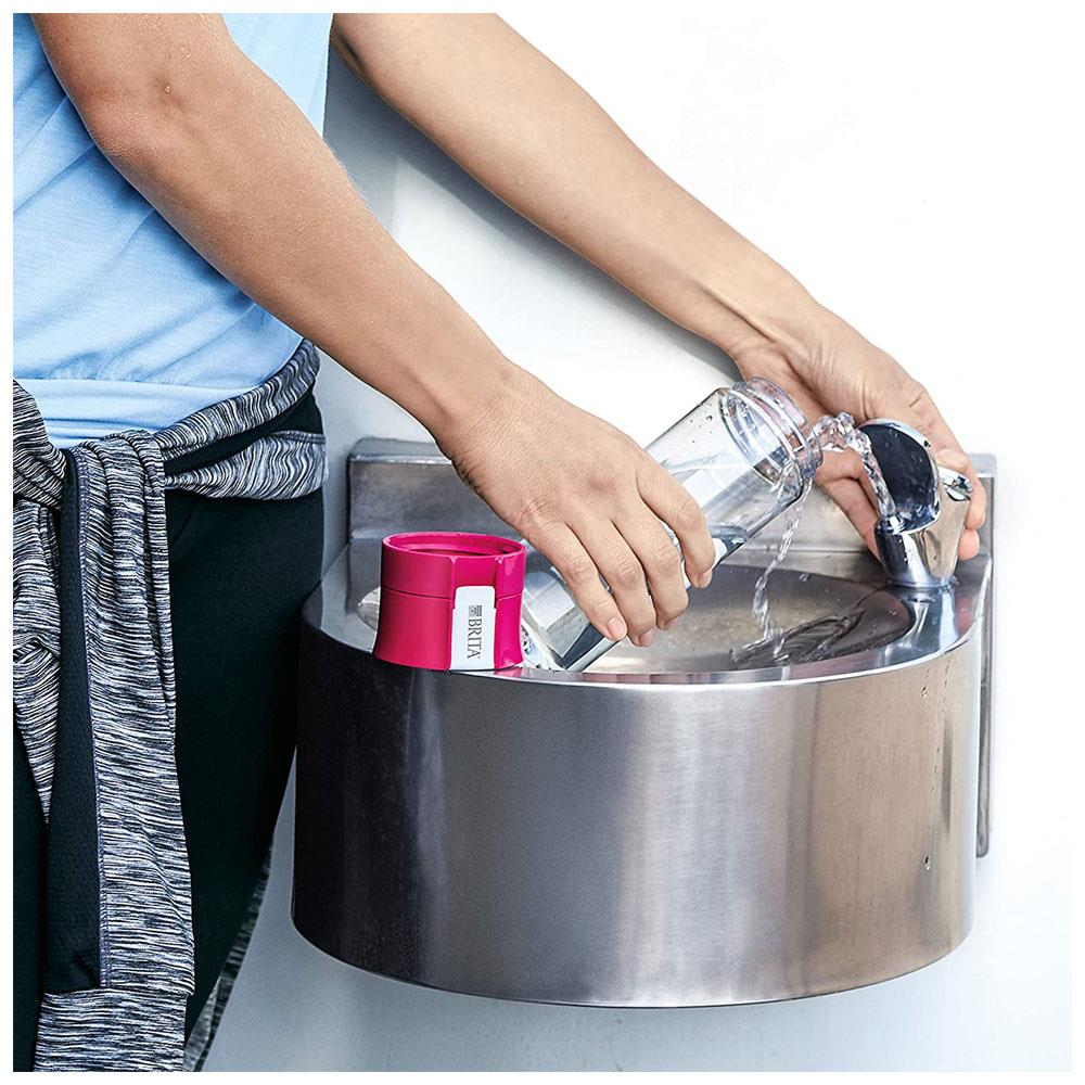Brita Fill & Go Vital Water Bottle 600ml & 1 MicroDisc Filter - Pink