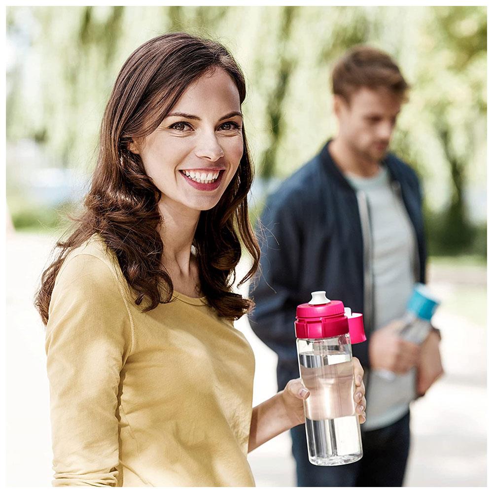 Brita Fill & Go Vital Water Bottle 600ml & 1 MicroDisc Filter - Pink