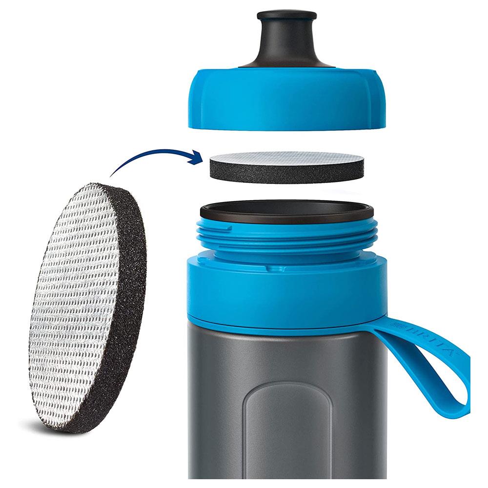 Brita Fill & Go Active Water Filter Bottle With 1 MicroDisc Filter 600ml - Blue