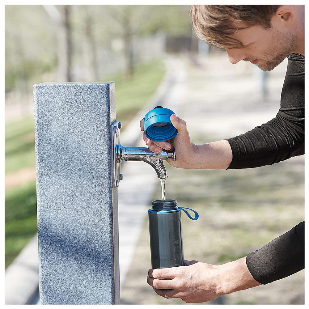 Brita Fill & Go Active Water Filter Bottle With 1 MicroDisc Filter 600ml - Blue