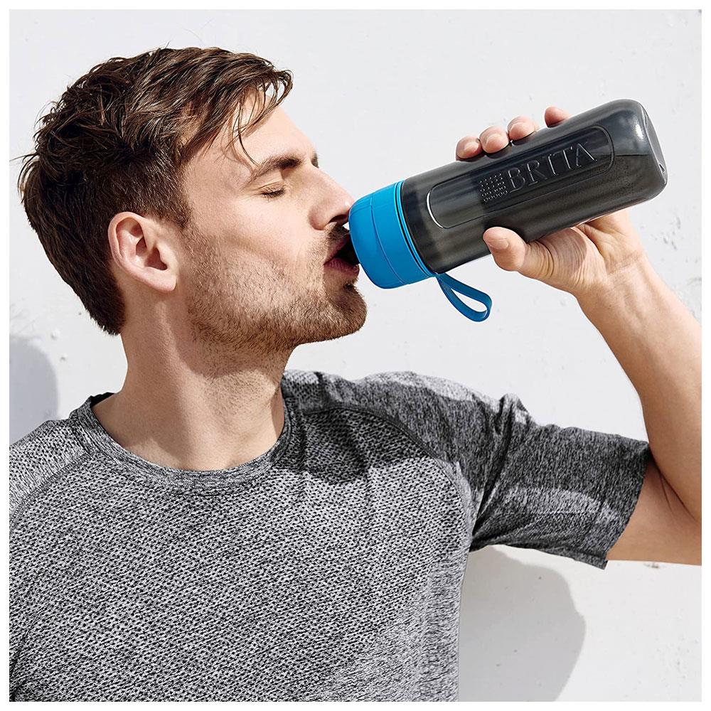 Brita Fill & Go Active Water Filter Bottle With 1 MicroDisc Filter 600ml - Blue