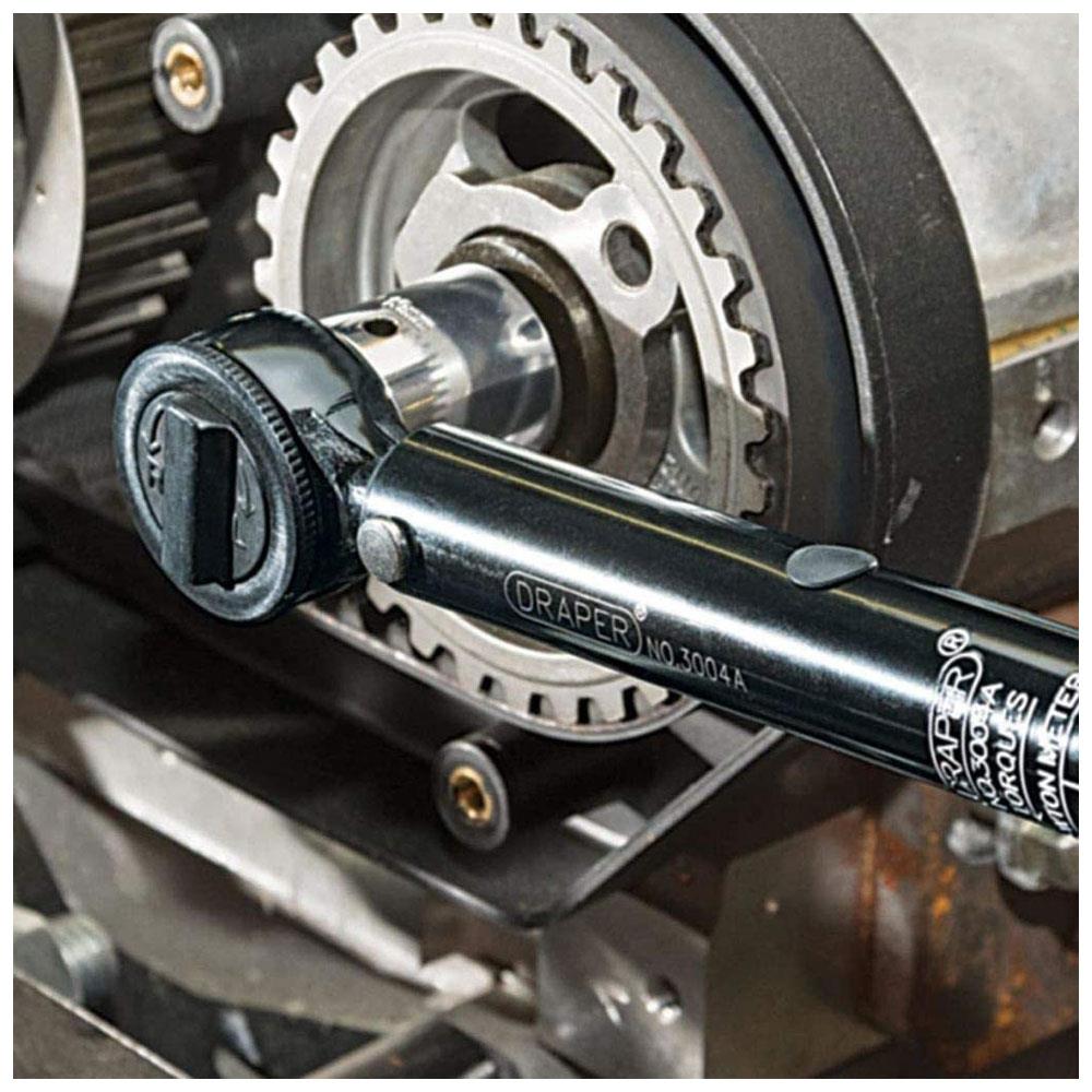 Draper 3/8 Inch Square Drive Calibrated Ratchet Torque Wrench 10 - 80Nm - Black Secondary image