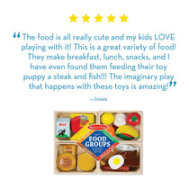 Melissa & Doug Food Groups Wooden Play Food Set - The Original 21 Hand Painted Wooden Pieces And 4 Crates - Multicolor