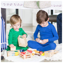 Melissa & Doug Food Groups Wooden Play Food Set - The Original 21 Hand Painted Wooden Pieces And 4 Crates - Multicolor