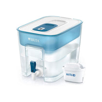 Brita Flow Water Dispenser 8.2 Litres Optimax Fridge Filter Tank + 1 Maxtra+ Cartridge - White/Teal