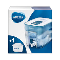 Brita Flow Water Dispenser 8.2 Litres Optimax Fridge Filter Tank + 1 Maxtra+ Cartridge - White/Teal