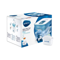 Brita Flow Water Dispenser 8.2 Litres Optimax Fridge Filter Tank + 1 Maxtra+ Cartridge - White/Teal