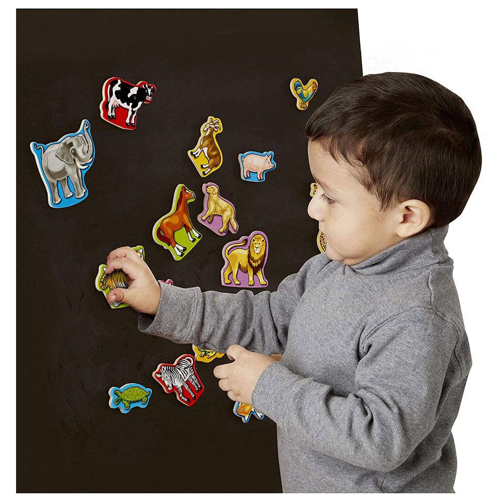 Melissa & Doug 20 Wooden Animal Magnets in a Box
