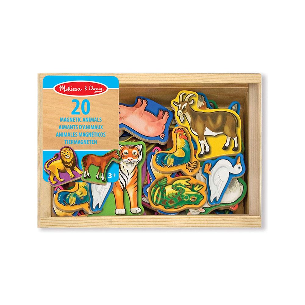 Melissa & Doug 20 Wooden Animal Magnets in a Box