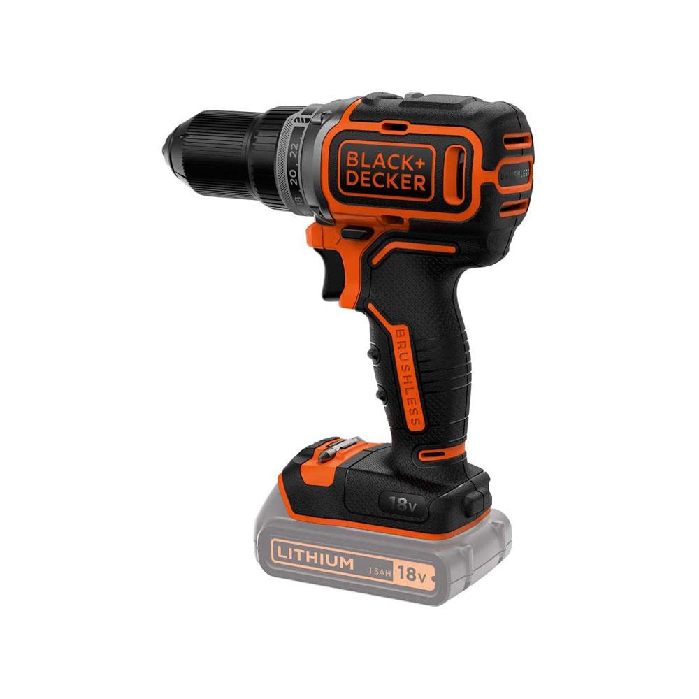 Black & Decker 18 V Lithium-ion Cordless Brushless Drill Driver - Bare Unit Secondary image