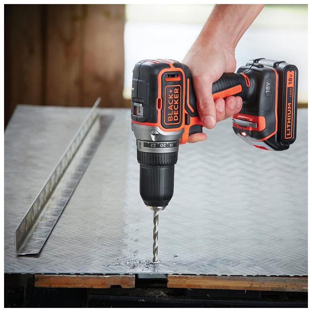 Black & Decker 18 V Lithium-ion Cordless Brushless Drill Driver - Bare Unit