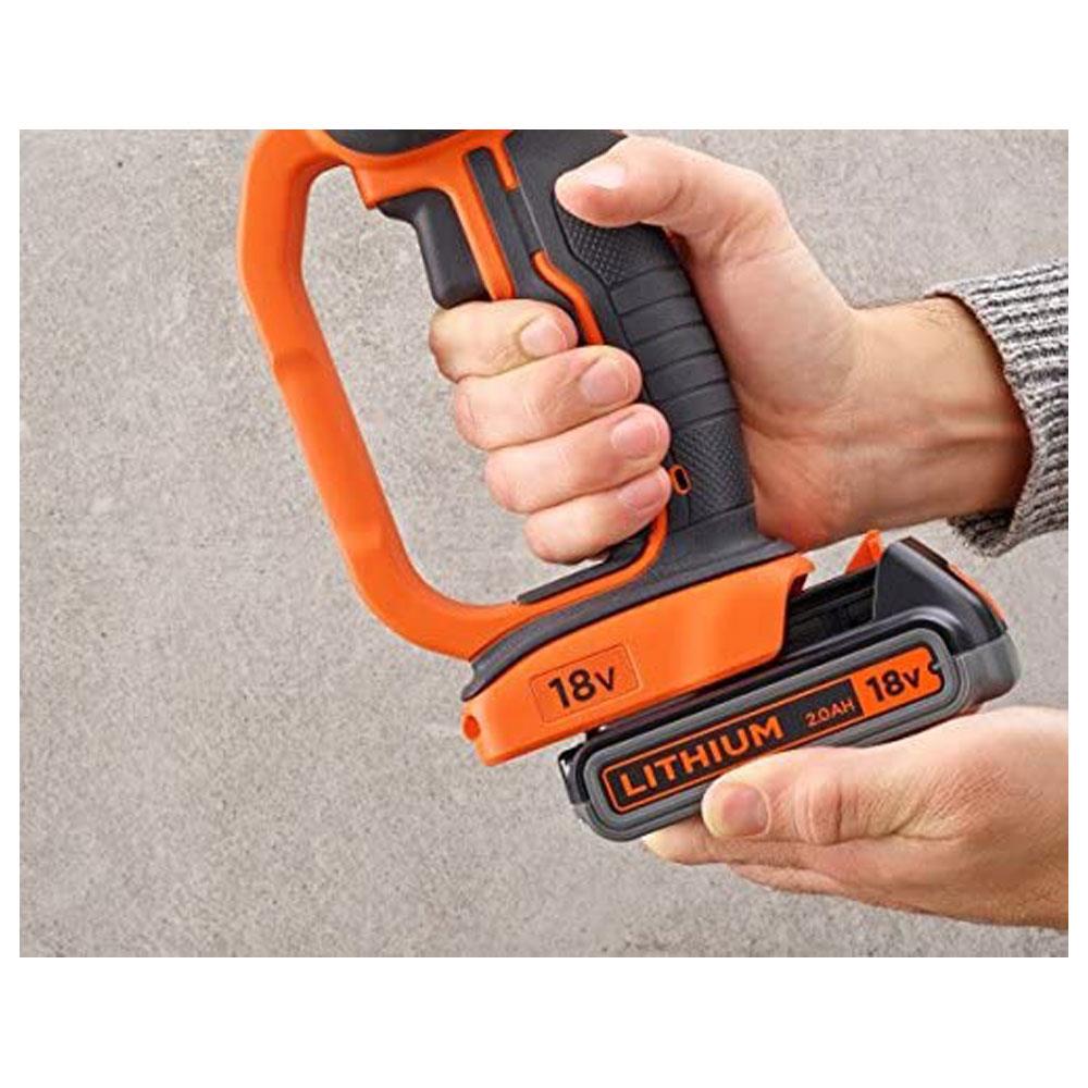 Black & Decker 18V Lithium-Ion Cordless Angle Grinder 125 mm 230V Bare Unit - Orange/Black Secondary image