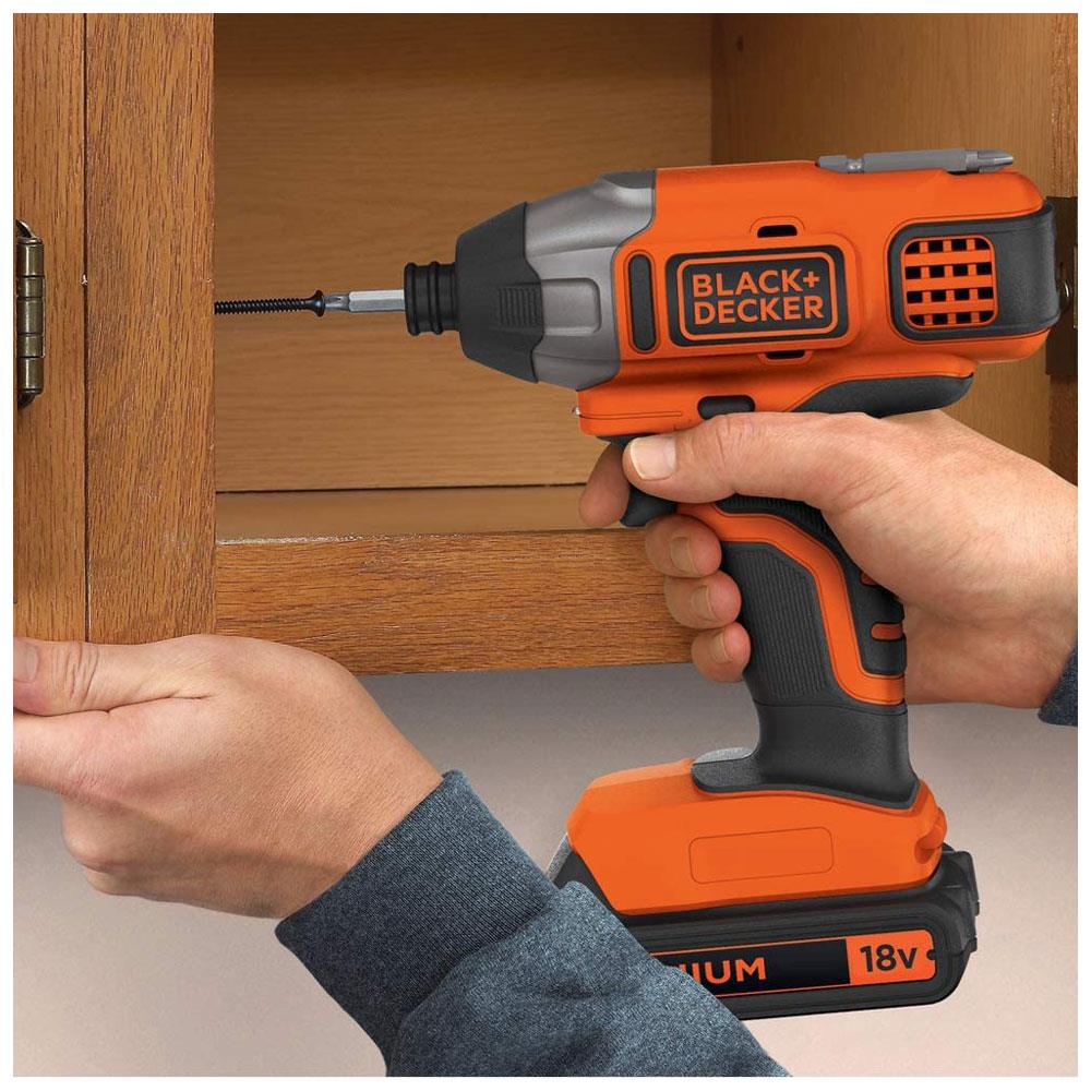 Black & Decker 18V Lithium-ion Cordless Impact Drill Driver - Bare Unit